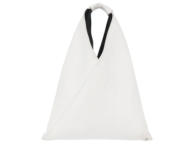 Autre Marque Borsa a mano in pelle bianca Maison Margiela Auth mr2179 Bianco - vista 13