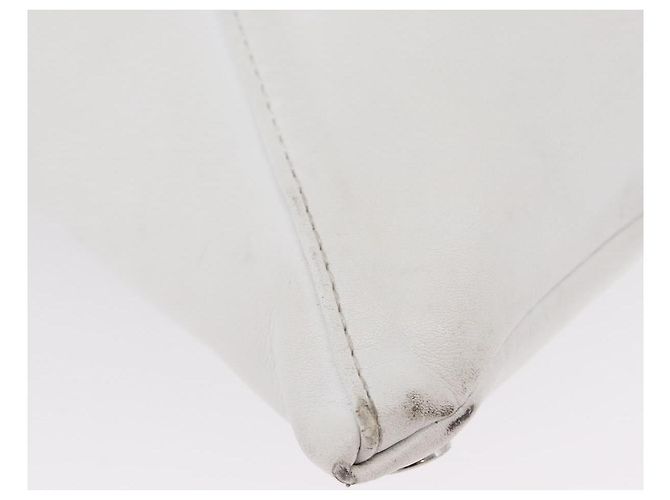 Autre Marque Borsa a mano in pelle bianca Maison Margiela Auth mr2179 Bianco - vista 15