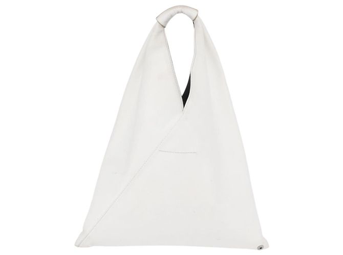 Autre Marque Borsa a mano in pelle bianca Maison Margiela Auth mr2179 Bianco - vista 2