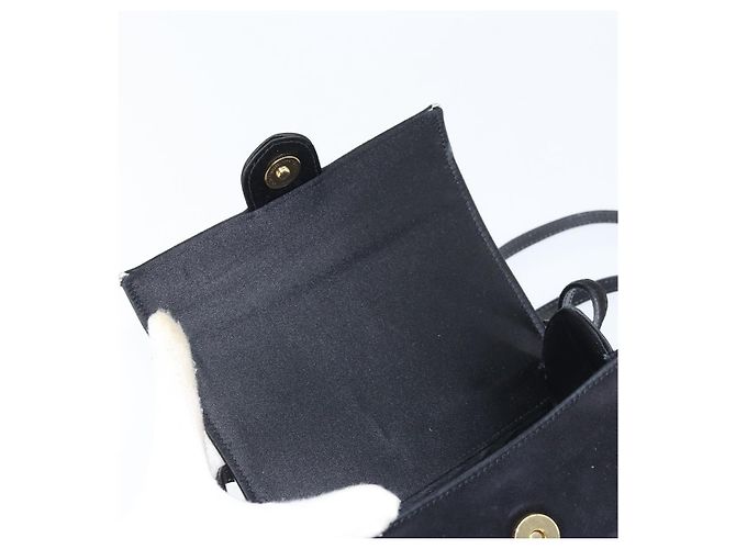 Borsa a Spalla Salvatore Ferragamo in Camoscio Nero Argento Oro Auth 174603 D'oro - vista 10