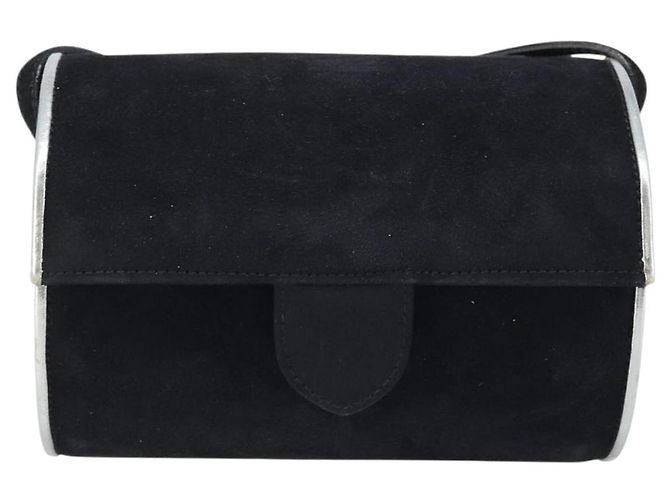 Borsa a Spalla Salvatore Ferragamo in Camoscio Nero Argento Oro Auth 174603 D'oro - vista 13