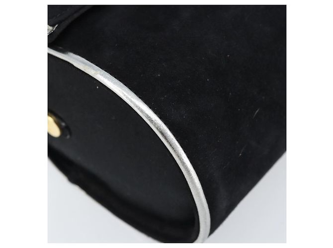 Borsa a Spalla Salvatore Ferragamo in Camoscio Nero Argento Oro Auth 174603 D'oro - vista 14