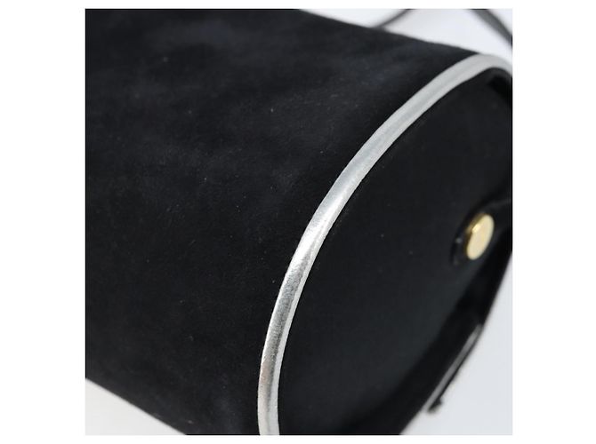 Borsa a Spalla Salvatore Ferragamo in Camoscio Nero Argento Oro Auth 174603 D'oro - vista 15