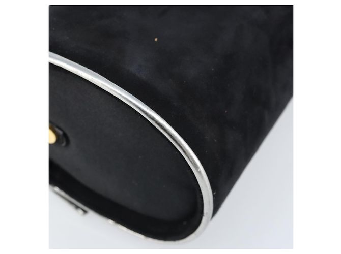 Borsa a Spalla Salvatore Ferragamo in Camoscio Nero Argento Oro Auth 174603 D'oro - vista 16