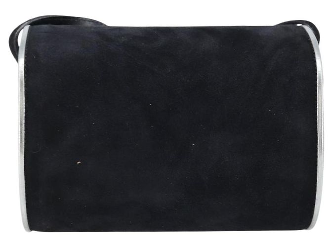 Borsa a Spalla Salvatore Ferragamo in Camoscio Nero Argento Oro Auth 174603 D'oro - vista 2