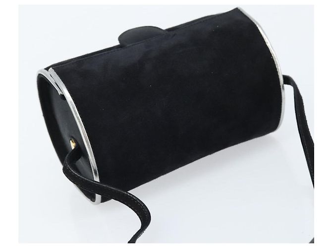 Borsa a Spalla Salvatore Ferragamo in Camoscio Nero Argento Oro Auth 174603 D'oro - vista 6