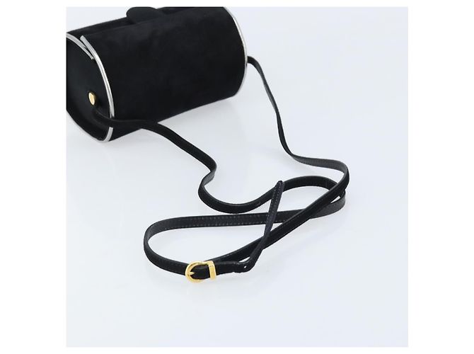 Borsa a Spalla Salvatore Ferragamo in Camoscio Nero Argento Oro Auth 174603 D'oro - vista 7