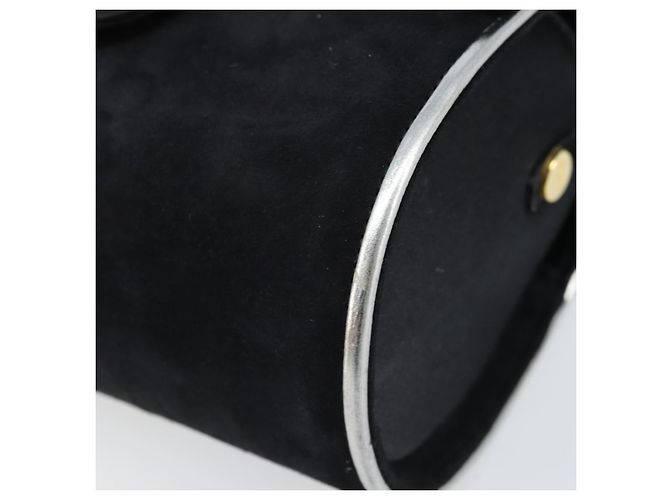 Borsa a Spalla Salvatore Ferragamo in Camoscio Nero Argento Oro Auth 174603 D'oro - vista 9