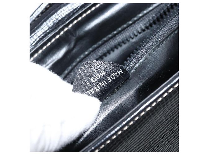 Céline Borsa a Spalla Circle in Pelle Nera e Argento Auth LNZ679V Nero - vista 11