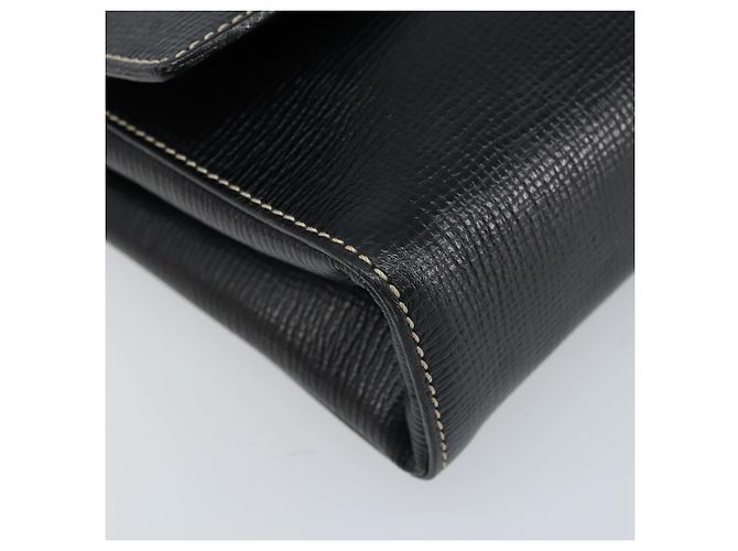 Céline Borsa a Spalla Circle in Pelle Nera e Argento Auth LNZ679V Nero - vista 14