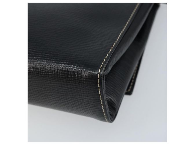 Céline Borsa a Spalla Circle in Pelle Nera e Argento Auth LNZ679V Nero - vista 15