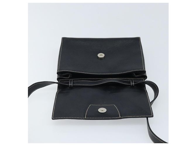 Céline Borsa a Spalla Circle in Pelle Nera e Argento Auth LNZ679V Nero - vista 18