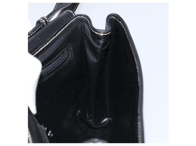 Céline Borsa a Spalla Circle in Pelle Nera e Argento Auth LNZ679V Nero - vista 20