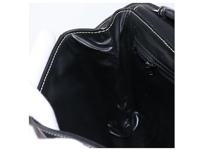 Céline Borsa a Spalla Circle in Pelle Nera e Argento Auth LNZ679V Nero - vista 21
