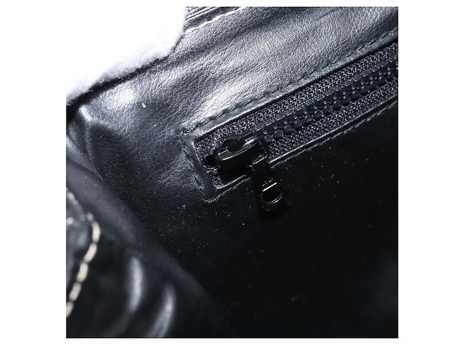 Céline Borsa a Spalla Circle in Pelle Nera e Argento Auth LNZ679V Nero - vista 22