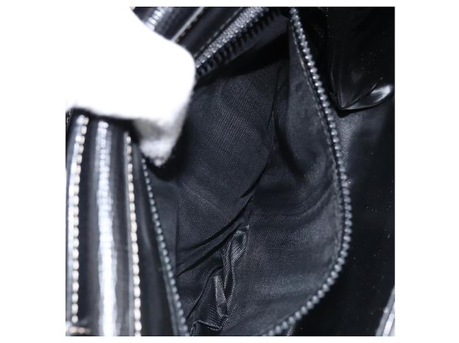 Céline Borsa a Spalla Circle in Pelle Nera e Argento Auth LNZ679V Nero - vista 23