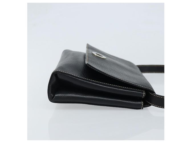 Céline Borsa a Spalla Circle in Pelle Nera e Argento Auth LNZ679V Nero - vista 3