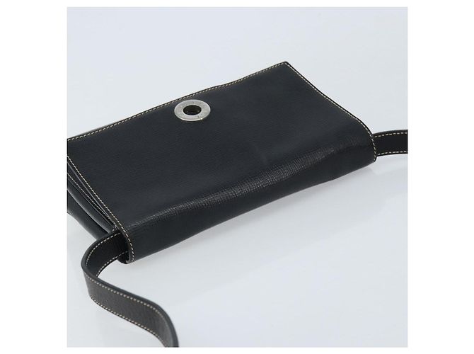 Céline Borsa a Spalla Circle in Pelle Nera e Argento Auth LNZ679V Nero - vista 6