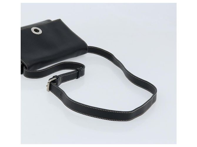 Céline Borsa a Spalla Circle in Pelle Nera e Argento Auth LNZ679V Nero - vista 7
