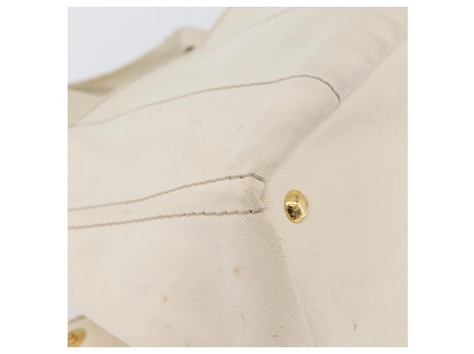 PRADA Canapa MM Borsa a Mano Denim Bianco Oro Auth BSZ344 D'oro - vista 15