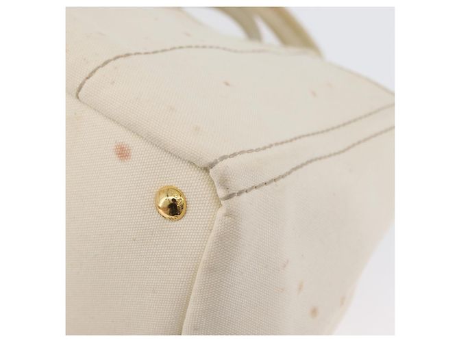 PRADA Canapa MM Borsa a Mano Denim Bianco Oro Auth BSZ344 D'oro - vista 16