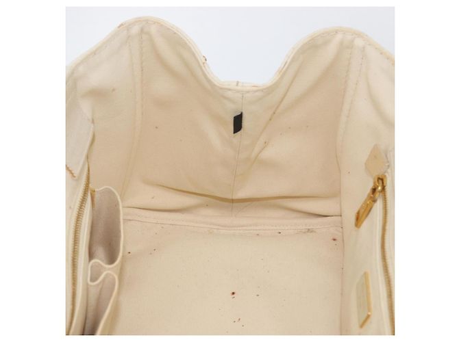 PRADA Canapa MM Borsa a Mano Denim Bianco Oro Auth BSZ344 D'oro - vista 19
