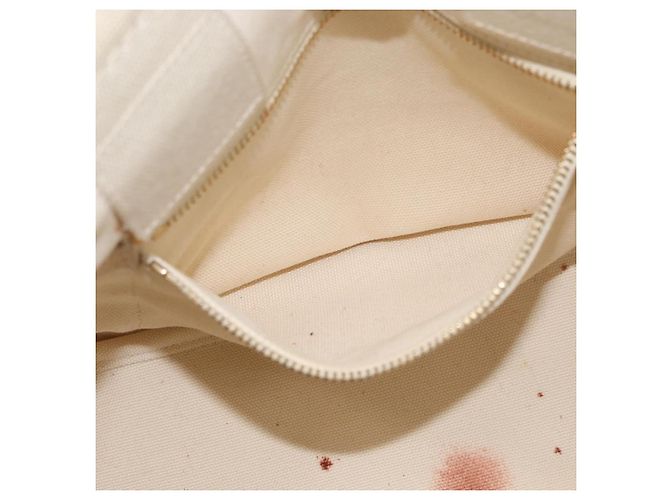 PRADA Canapa MM Borsa a Mano Denim Bianco Oro Auth BSZ344 D'oro - vista 21