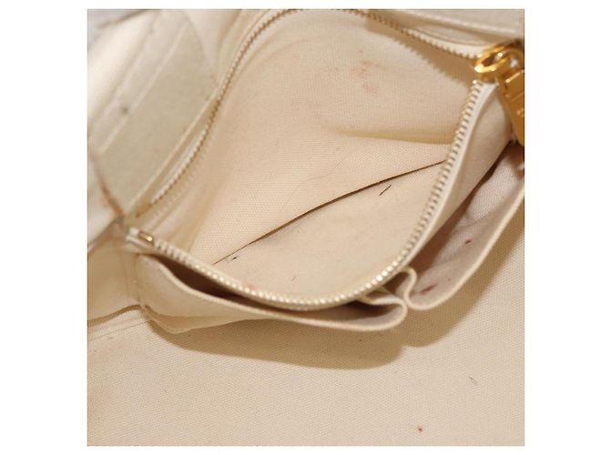 PRADA Canapa MM Borsa a Mano Denim Bianco Oro Auth BSZ344 D'oro - vista 23