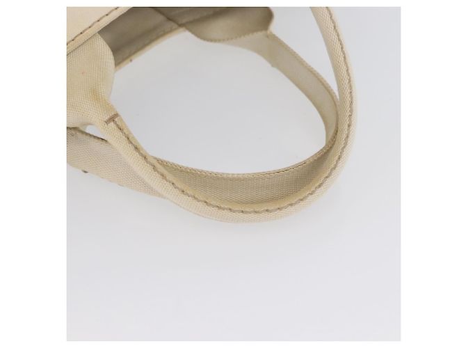 PRADA Canapa MM Borsa a Mano Denim Bianco Oro Auth BSZ344 D'oro - vista 7