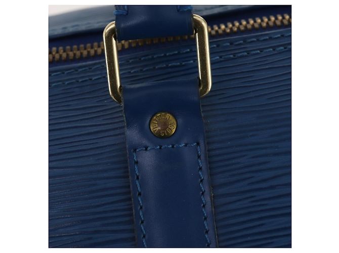 LOUIS VUITTON Epi Keepall 50 Borsa Boston Blu M42965 LV Auth 170836 - vue 17