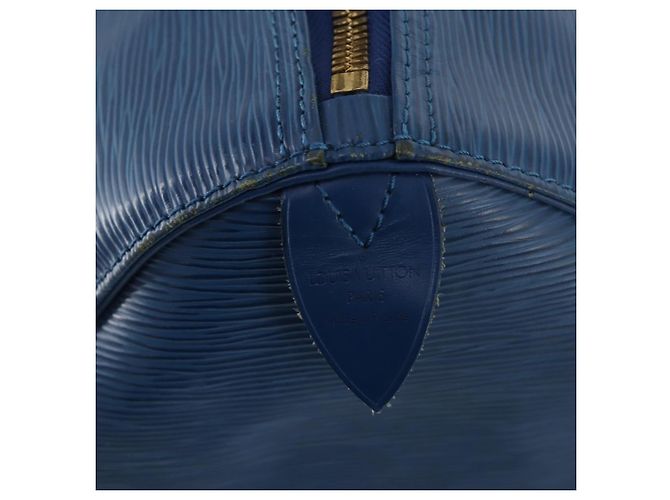 LOUIS VUITTON Epi Keepall 50 Borsa Boston Blu M42965 LV Auth 170836 - vue 18