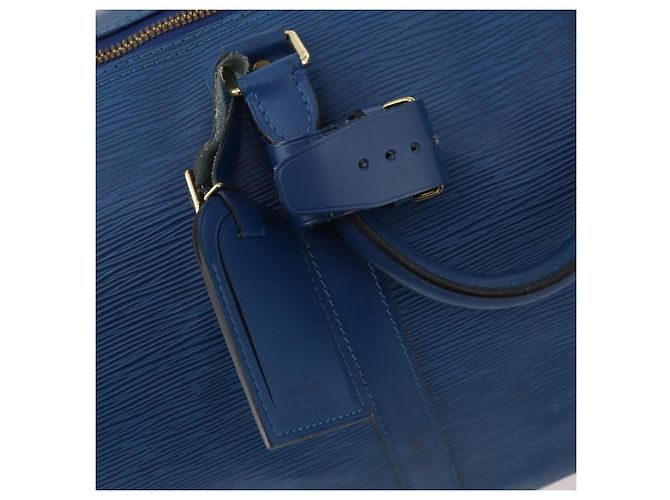 LOUIS VUITTON Epi Keepall 50 Borsa Boston Blu M42965 LV Auth 170836 - vue 19