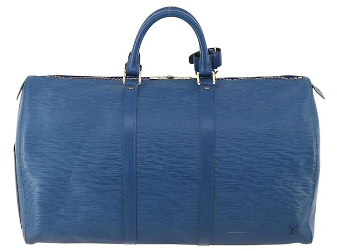 LOUIS VUITTON Epi Keepall 50 Borsa Boston Blu M42965 LV Auth 170836 - vue 2