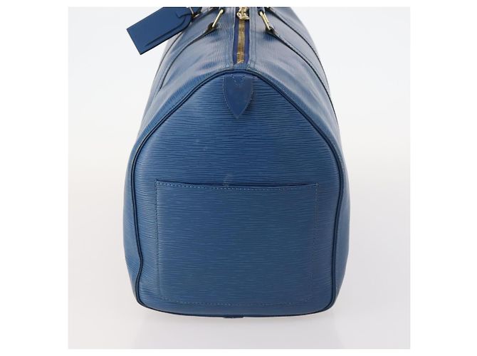 LOUIS VUITTON Epi Keepall 50 Borsa Boston Blu M42965 LV Auth 170836 - vue 3