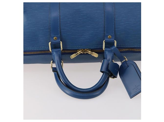LOUIS VUITTON Epi Keepall 50 Borsa Boston Blu M42965 LV Auth 170836 - vue 7