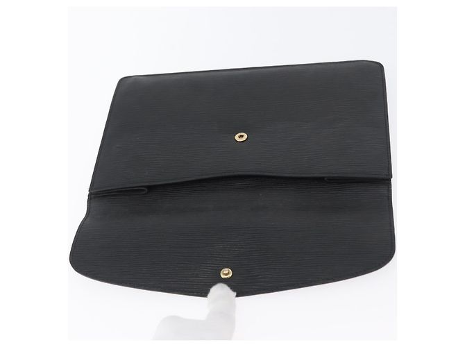 LOUIS VUITTON Clutch Montaigne 27 Epi Nero M52652 LV Auth ARZ117 - vista 8