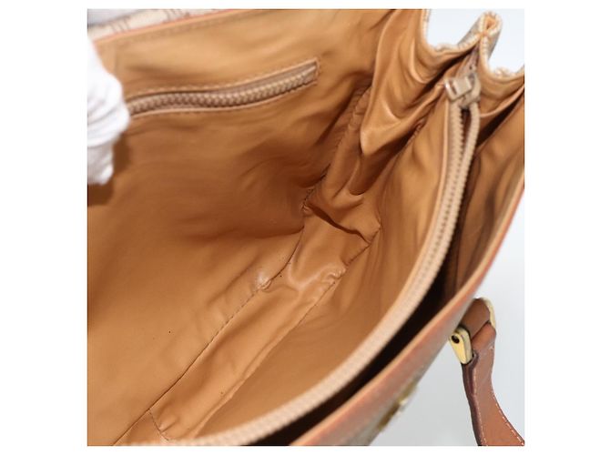 Céline Borsa a mano in tela Macadam CELINE PVC beige oro Auth ka3048 D'oro - vista 19
