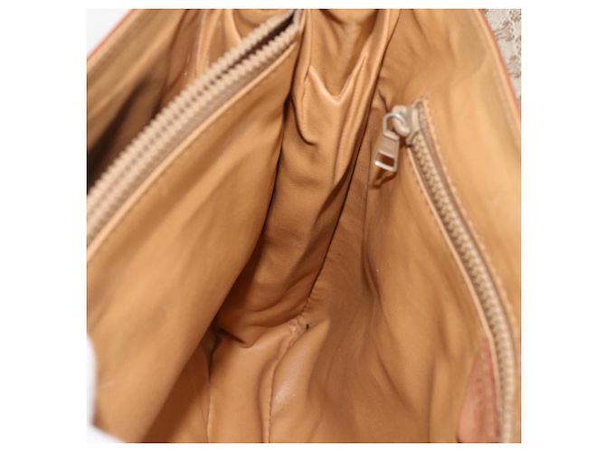 Céline Borsa a mano in tela Macadam CELINE PVC beige oro Auth ka3048 D'oro - vista 20