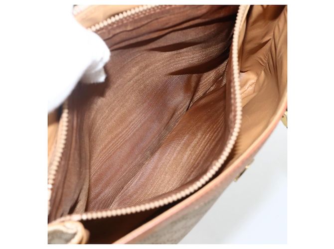 Céline Borsa a mano in tela Macadam CELINE PVC beige oro Auth ka3048 D'oro - vista 23