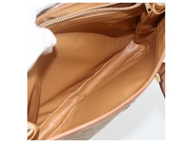 Céline Borsa a mano in tela Macadam CELINE PVC beige oro Auth ka3048 D'oro - vista 24