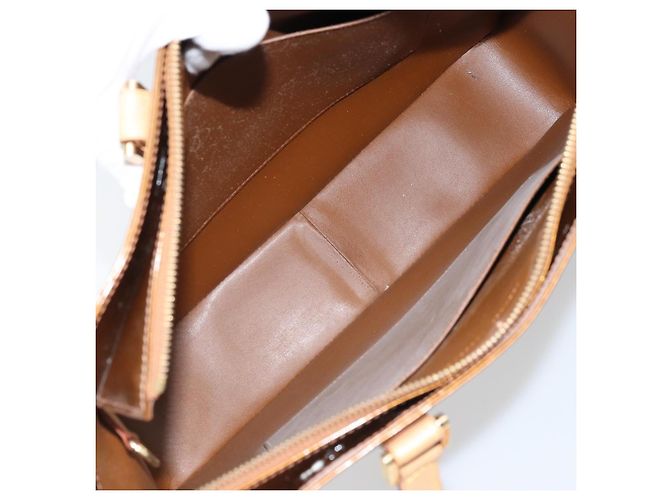 LOUIS VUITTON Borsa Tote Columbus Monogram Vernis Bronzo M91134 LV Auth 170094 - vista 10