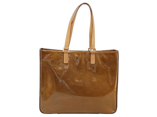 LOUIS VUITTON Borsa Tote Columbus Monogram Vernis Bronzo M91134 LV Auth 170094 - vista 13
