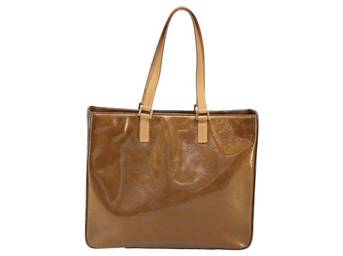 LOUIS VUITTON Borsa Tote Columbus Monogram Vernis Bronzo M91134 LV Auth 170094 - vista 2