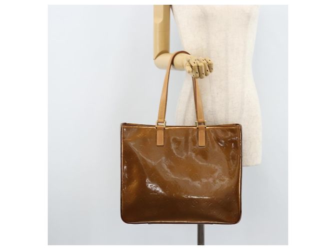 LOUIS VUITTON Borsa Tote Columbus Monogram Vernis Bronzo M91134 LV Auth 170094 - vista 25