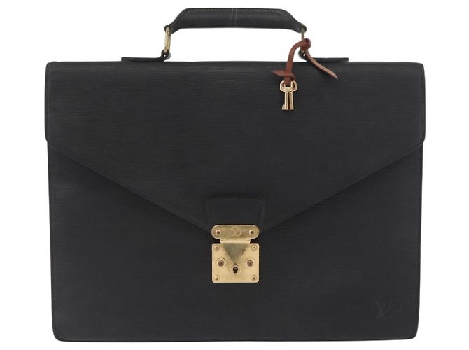 LOUIS VUITTON Cartella Consulente Epi Nera M54422 LV Auth BA11197 Nero - vista 13