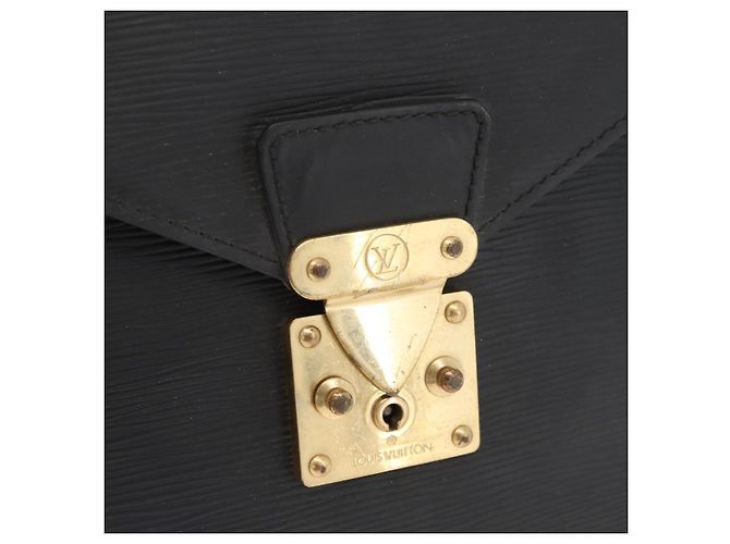LOUIS VUITTON Cartella Consulente Epi Nera M54422 LV Auth BA11197 Nero - vista 18