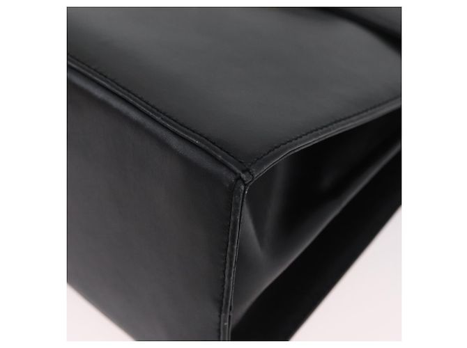 Borsa a mano in pelle Gancini Salvatore Ferragamo 2 in 1 Nero Oro Auth ARZ416 - vista 15