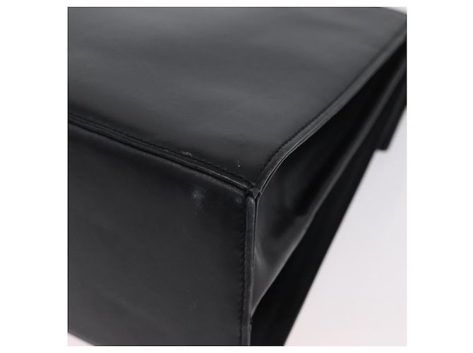 Borsa a mano in pelle Gancini Salvatore Ferragamo 2 in 1 Nero Oro Auth ARZ416 - vista 17