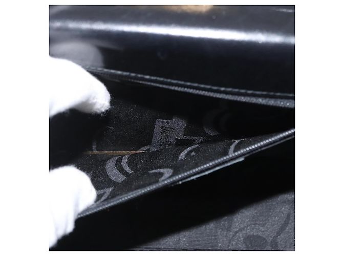Borsa a mano in pelle Gancini Salvatore Ferragamo 2 in 1 Nero Oro Auth ARZ416 - vista 26