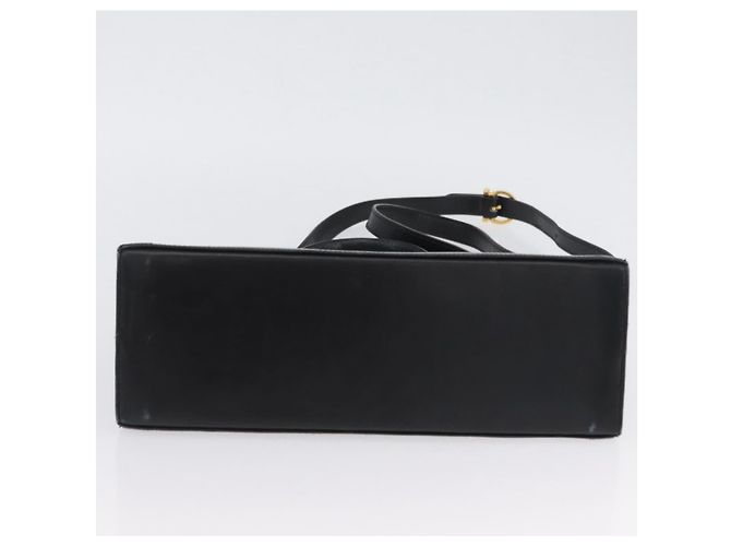 Borsa a mano in pelle Gancini Salvatore Ferragamo 2 in 1 Nero Oro Auth ARZ416 - vista 5